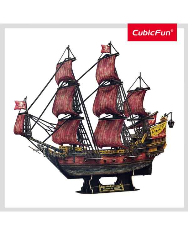 CUBICFUN 3D пазл «Queen Anne’s Revenge», юбилейное издание (красное)