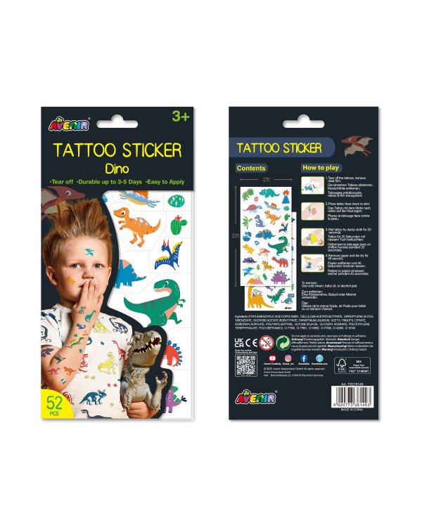 AVENIR Тату-стикеры: Динозавр