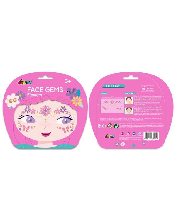 AVENIR Бриллиантовые стикеры для лица - Цветы