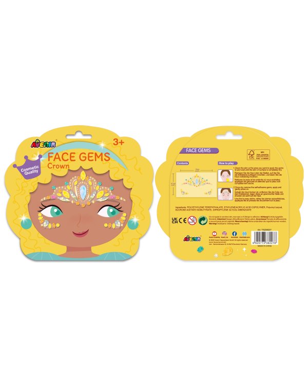 AVENIR Бриллиантовые стикеры для лица - Корона