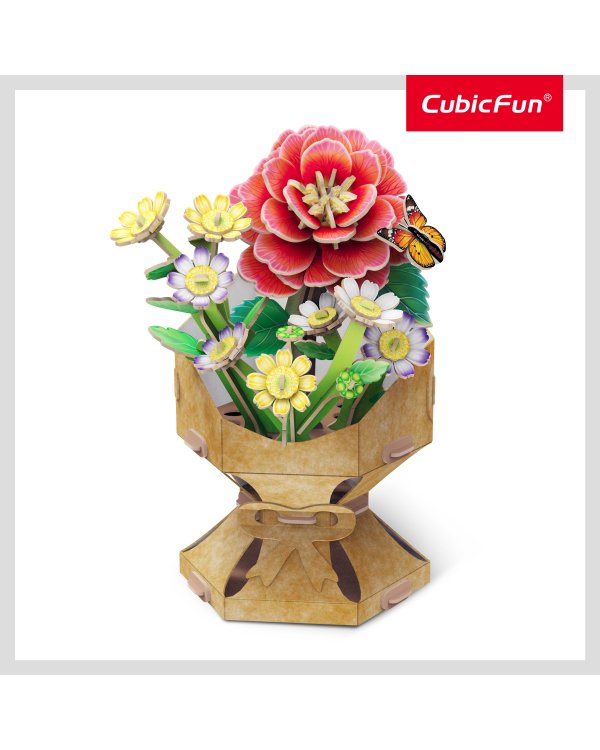 Дополнительное изображение книги «CUBICFUN 3D пазл «Букет цветов – камелия»»