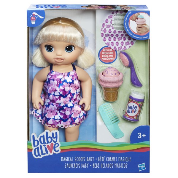 BABY ALIVE кукла малышка с мороженным, блондинка, 35 см