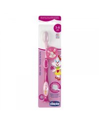CHICCO Зубная щетка 3+, розовая