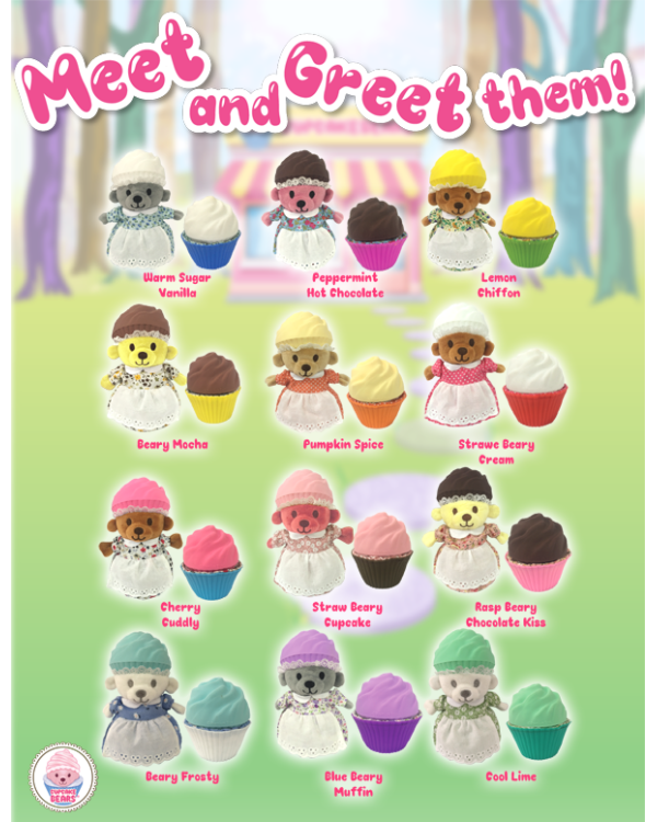 CUPCAKE BEARS Ароматные Капейки Медвежата