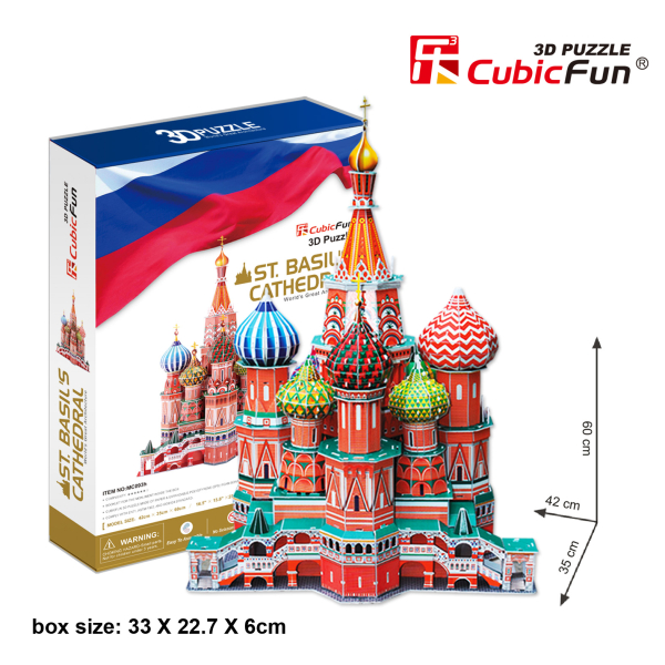 CUBICFUN 3D Пазл Собор Василия Блаженного (Москва)
