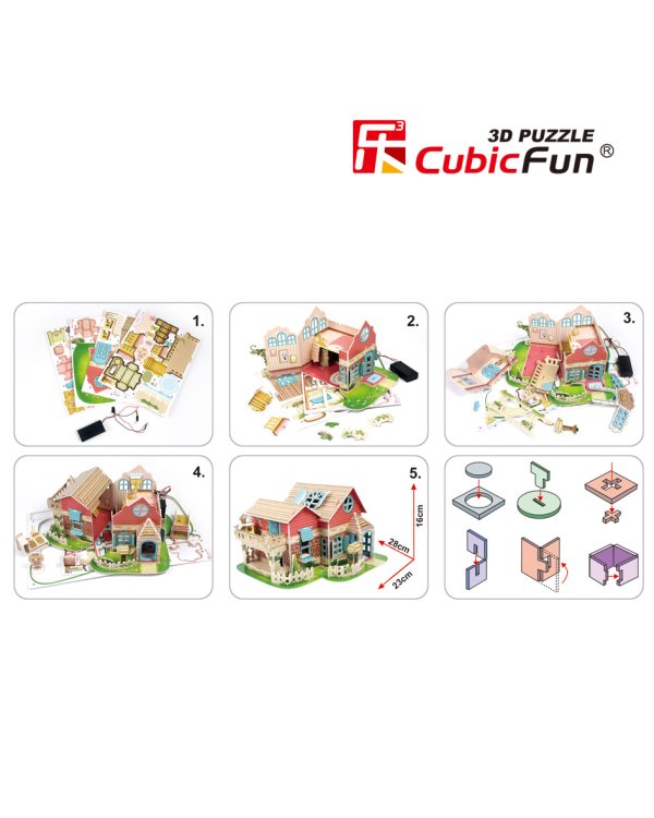 CUBICFUN 3D пазл кукольный дом Sweet Villa