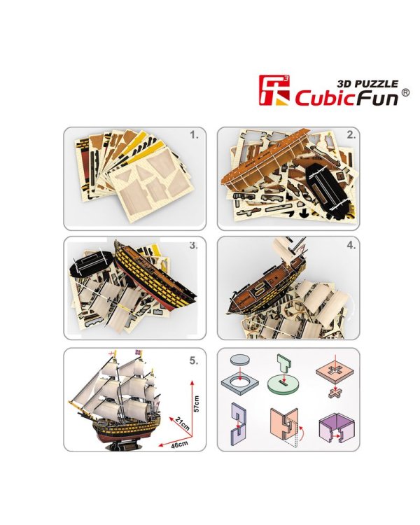 CUBICFUN 3D пазл Корабль "HMS Victory"