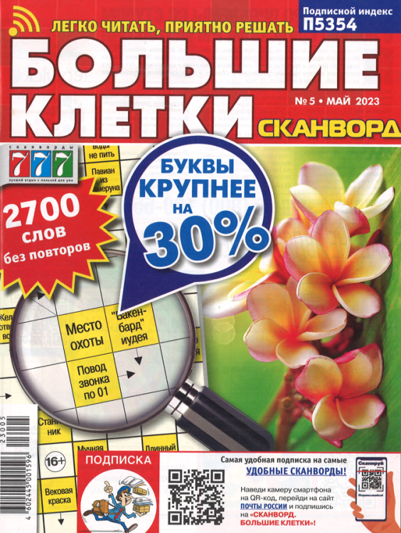 Обложка книги «Большие клетки Ключворды», ISBN 4602445002685